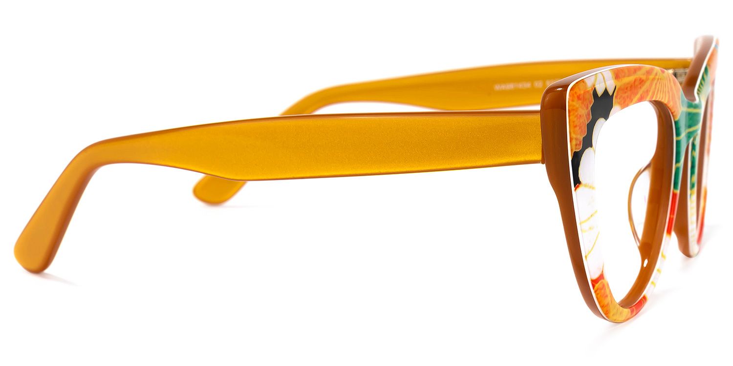 Makie Cateye Yellow Glasses | Zeelool Glasses3