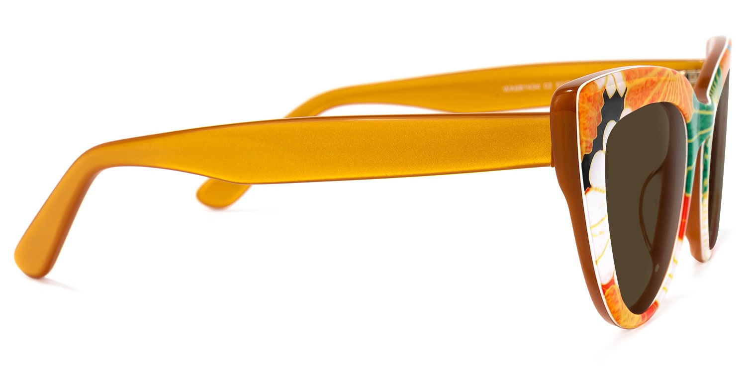 Makie Cateye Yellow Sunglasses | Zeelool Glasses2