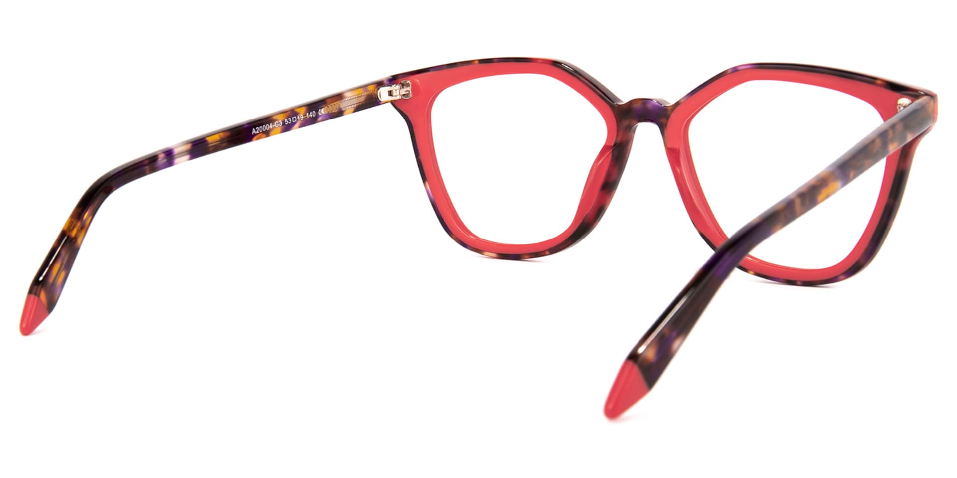 Yannick Square Red Glasses | Zeelool Glasses4