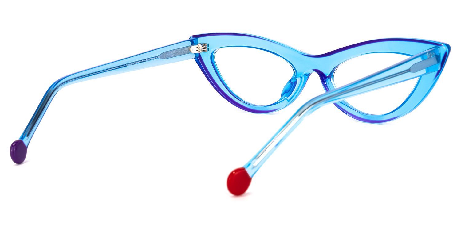 Yuki Cateye Blue Glasses | Zeelool Glasses4