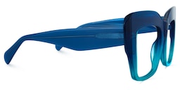 Charmaine Cat Eye Blue-Green Glasses1