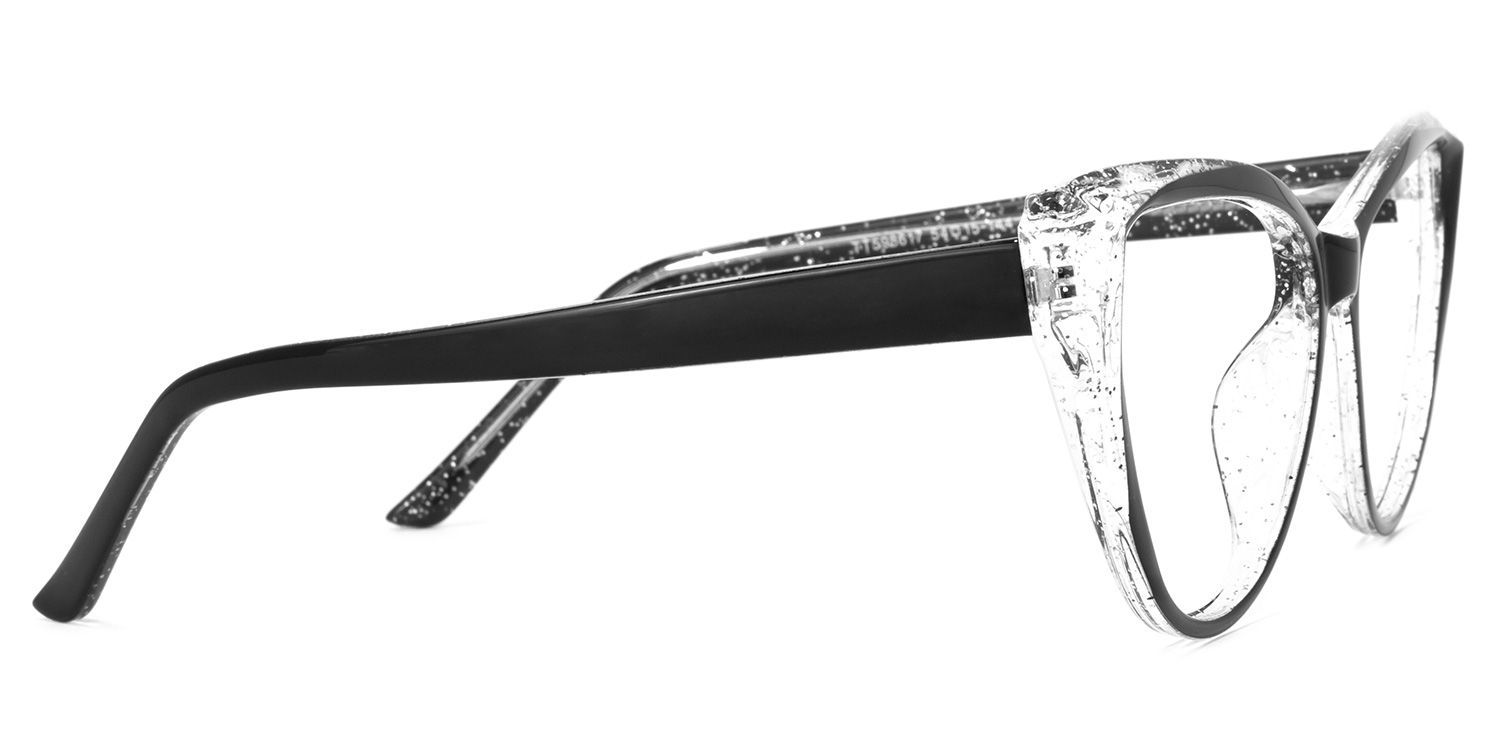 Tarun Cateye Black Glasses | Zeelool Glasses3