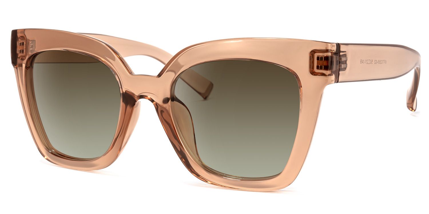 Malcolm Beige Frame Sunglasses with Square Style | ZEELOOL CA1