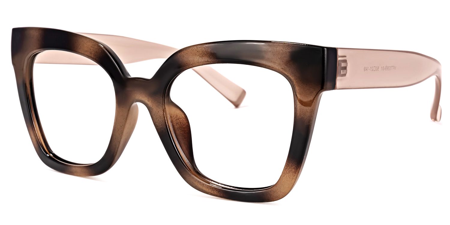 Square Malcolm Burnt Umber Frame Glasses | Zeelool Optical1