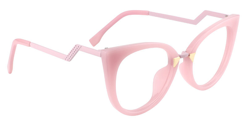 Cat Eye Pink Glasses | Zeelool Eyeglass Frame3