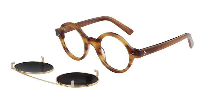 Clip-On Burnt Umber Sunglasses | Zeelool Sunglasses1