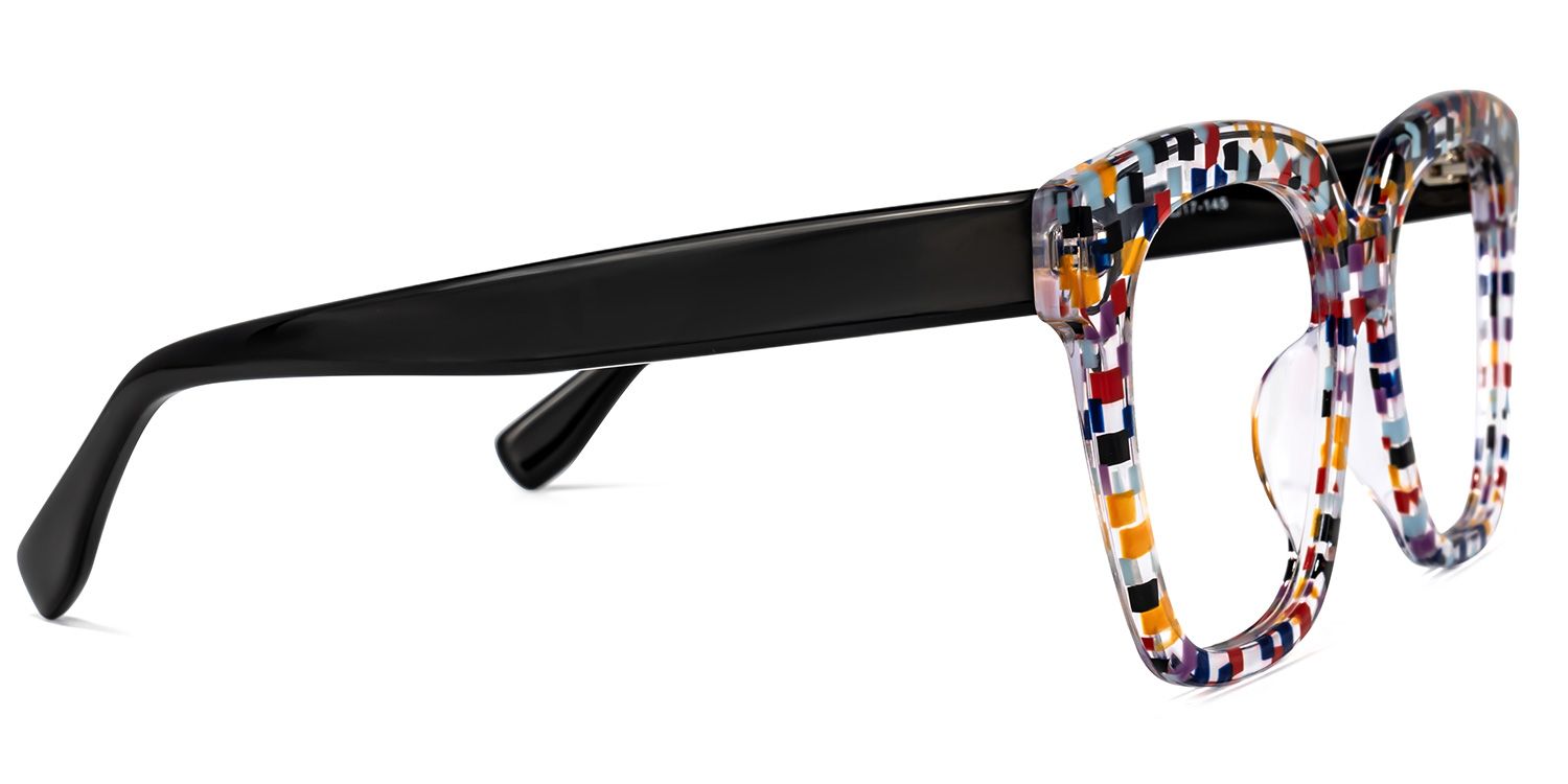 Xion Square Colorful-Point Eyeglasses | Zeelool Optical3