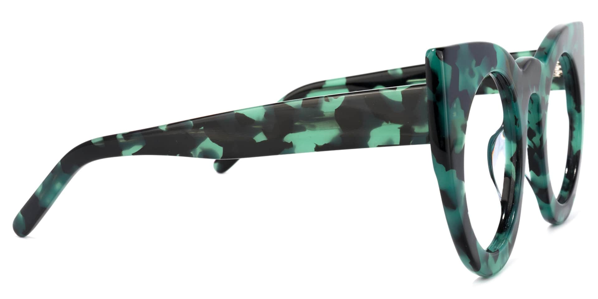 Ophelia Cateye Green-Floral Glasses | Zeelool Glasses3
