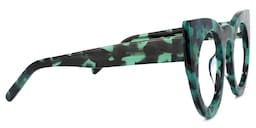 Ophelia Cateye Green-Floral Glasses3