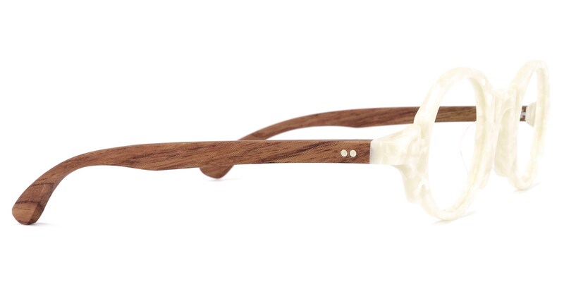 Charlie Round White Glasses | Zeelool Glasses3