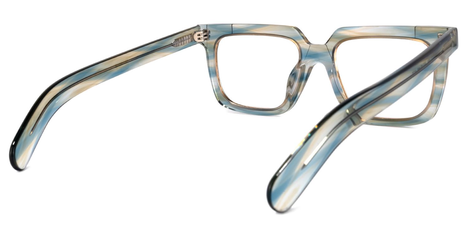 Pitts Square Light-Blue Glasses | Zeelool Glasses4