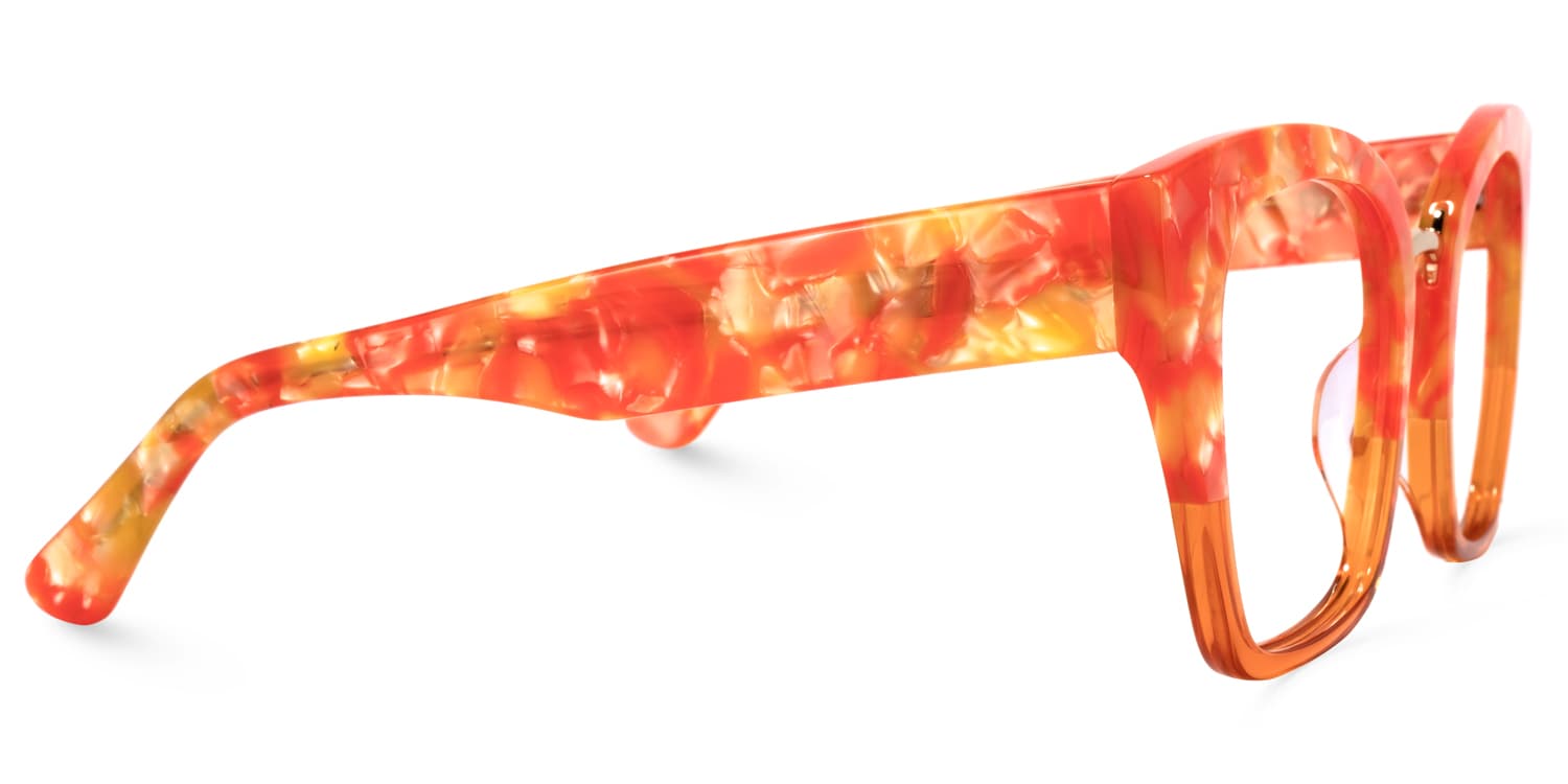 Denis Cat Eye Orange Glasses | Zeelool Glasses3