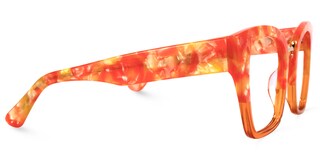 Denis Cat Eye Orange Glasses3