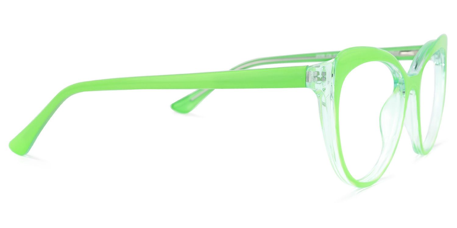 Torrence Cateye Green Glasses | Zeelool Glasses3