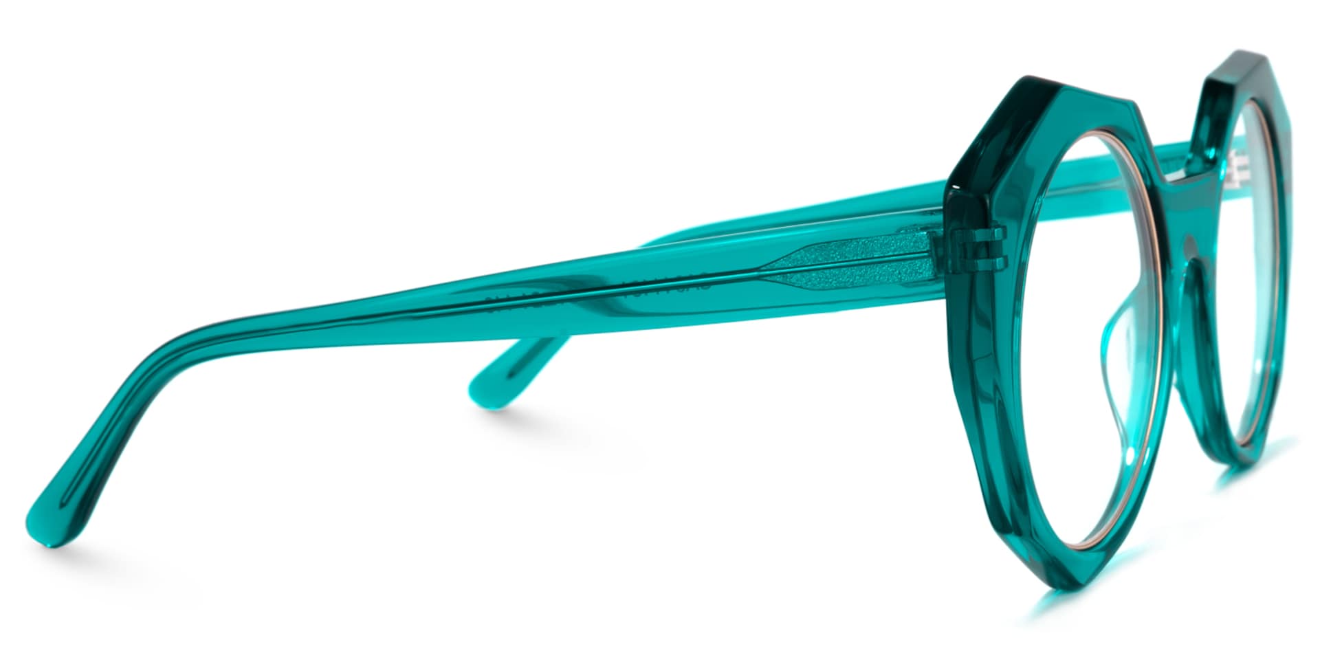 Bogar Geometric Green Glasses | Zeelool Glasses3