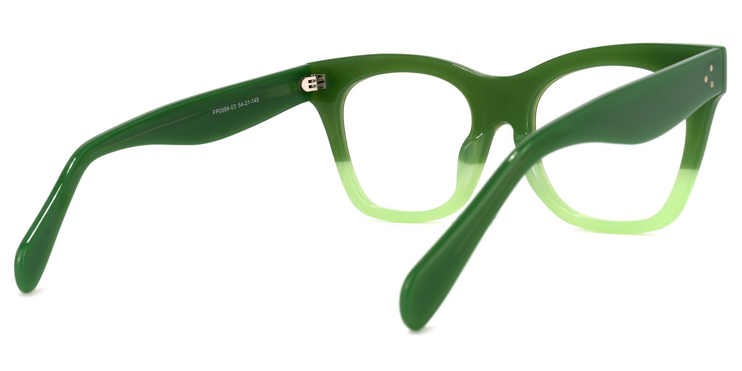 Tandy Rectangle Green Glasses | Zeelool Glasses4