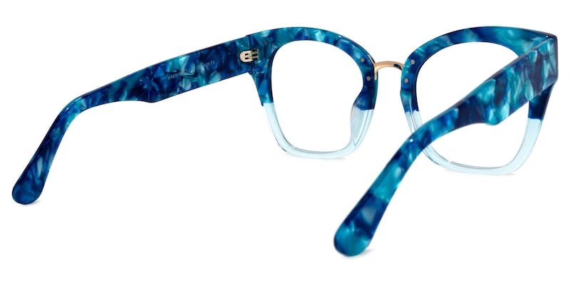 Denis Cat Eye Blue Glasses | Zeelool Glasses4