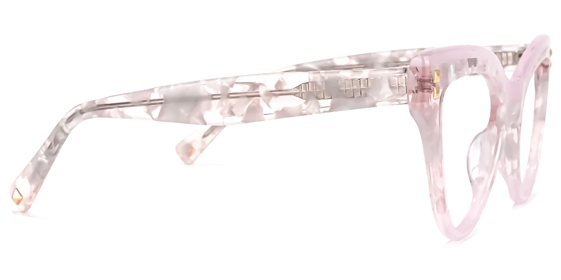 Cascata Cateye Pink Glasses | Zeelool Glasses3