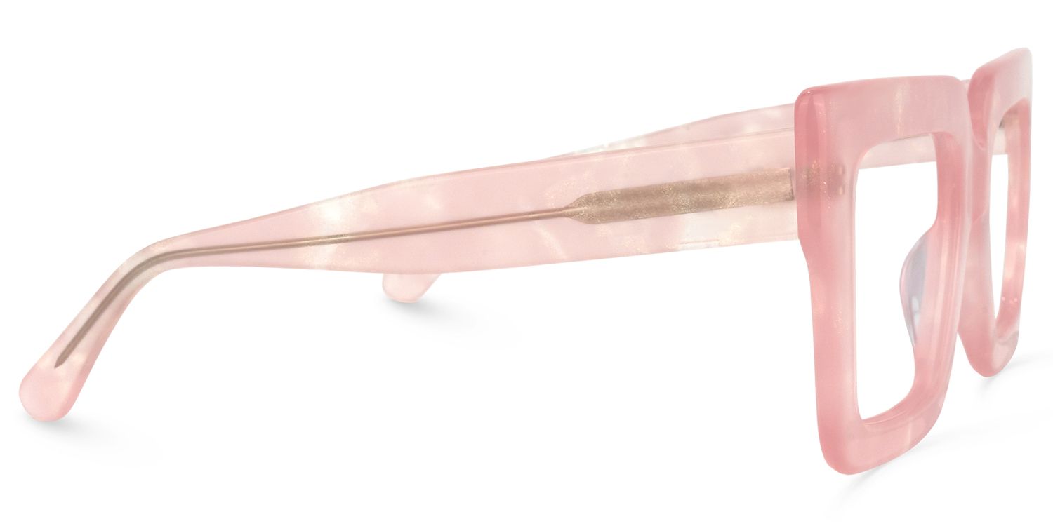Brandon Square Pink Glasses | Zeelool Glasses3