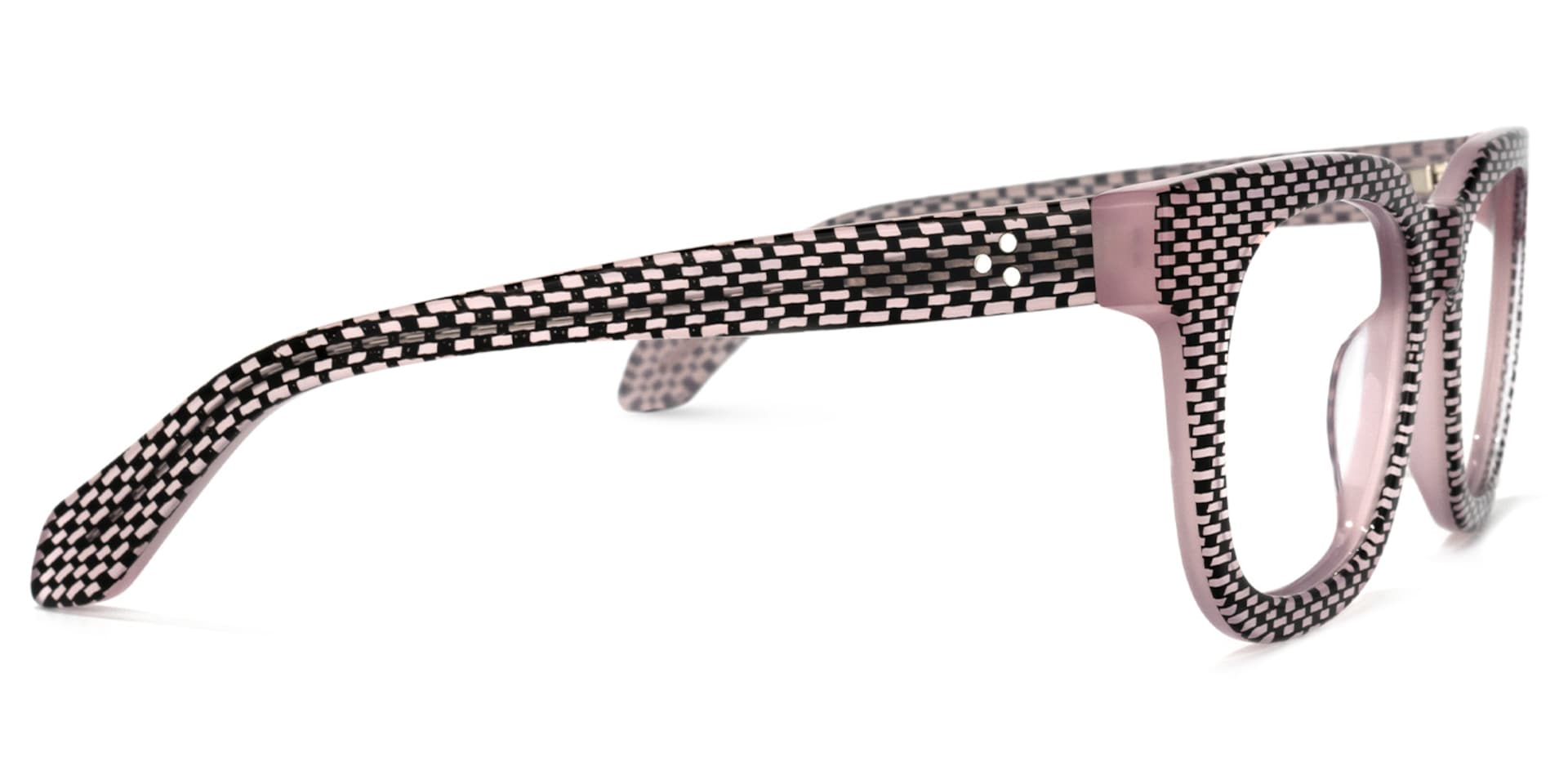 Crunch Square Black-Pink Glasses | Zeelool Glasses3