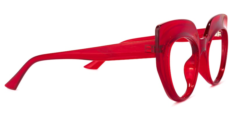 Depp Cateye Red Glasses | Zeelool Glasses3