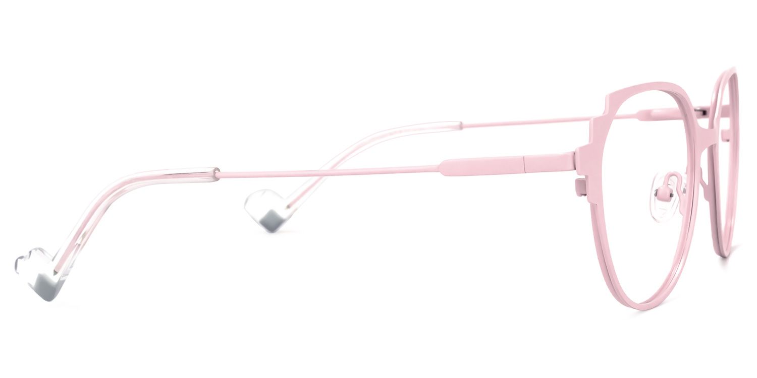 Lalita Geometric Pink Glasses | Zeelool Glasses3