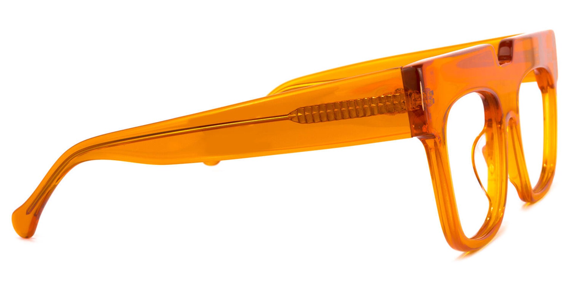 Travis Square Orange Glasses | Zeelool Glasses2