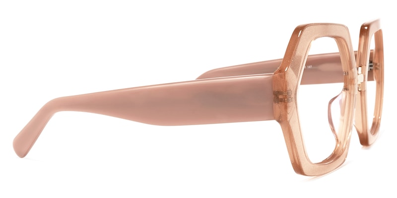 Otero Geometric Champagne Glasses | Zeelool Glasses3