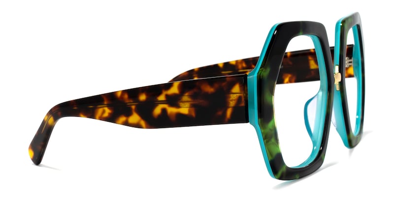 Otero Geometric Dark-Green Glasses | Zeelool Glasses3