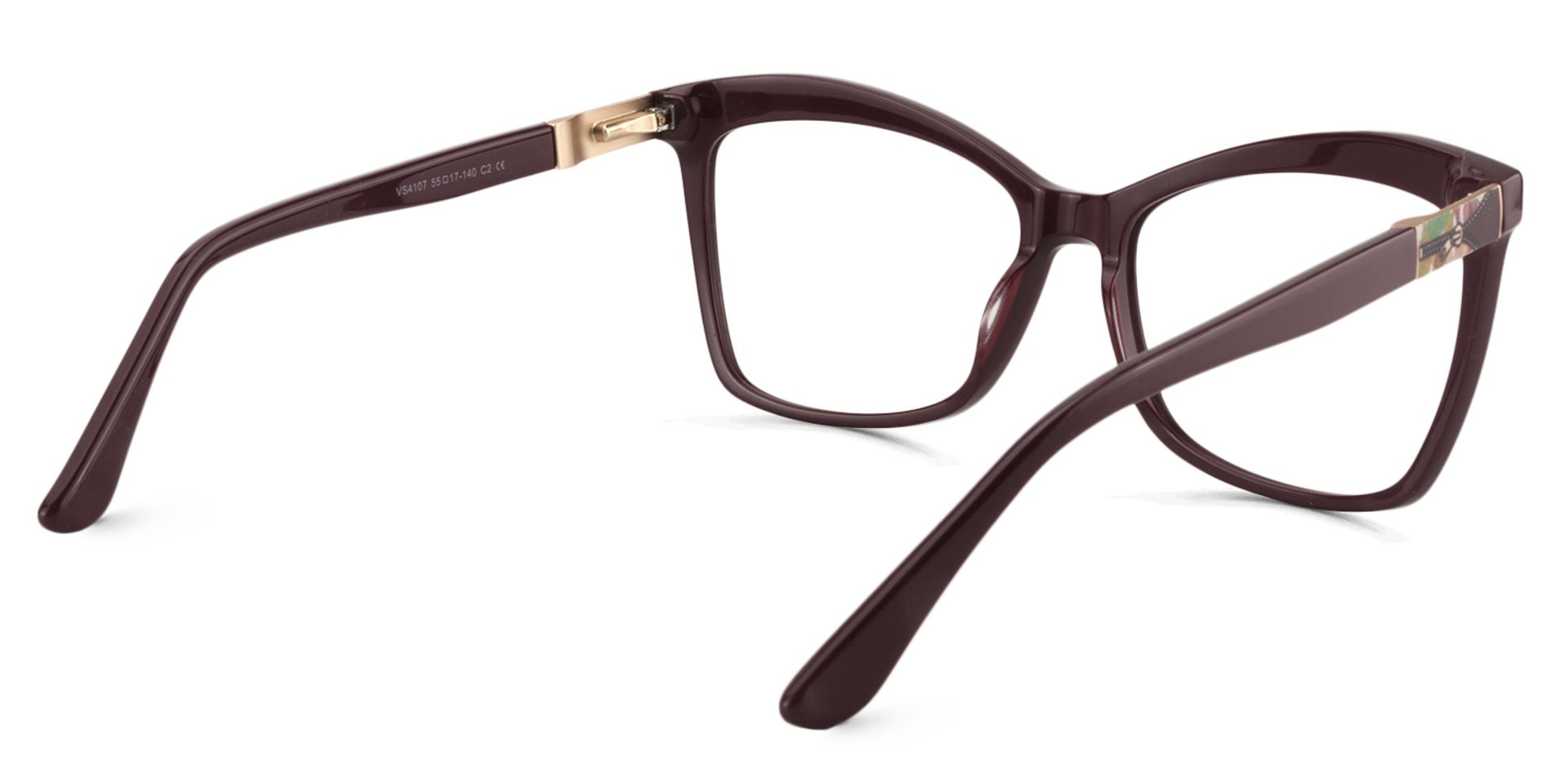 Butterfly Dark Red Glasses | Zeelool Glasses5