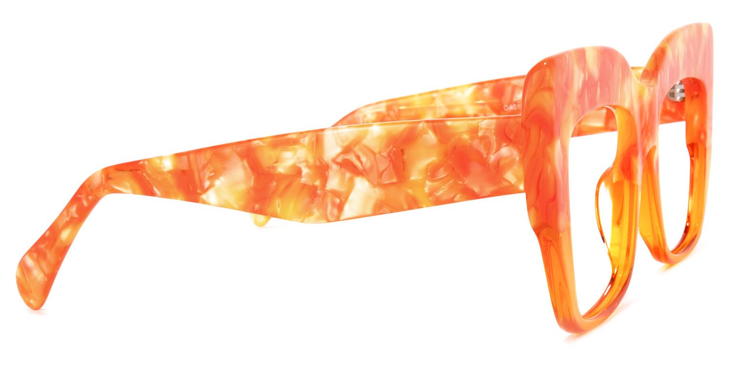 Charmaine Cat Eye Orange Glasses | Zeelool Glasses