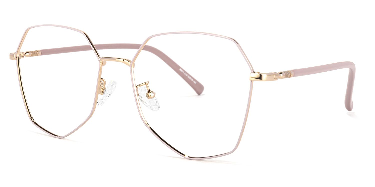 Bivins Geometric Pink Glasses | Zeelool Glasses3
