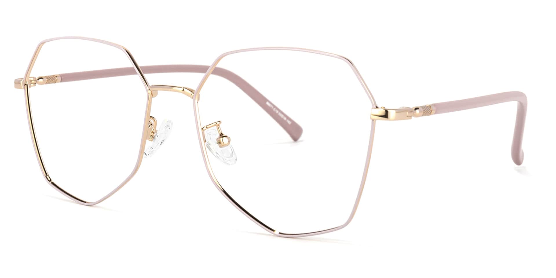 Bivins Geometric Pink Glasses | Zeelool Glasses3