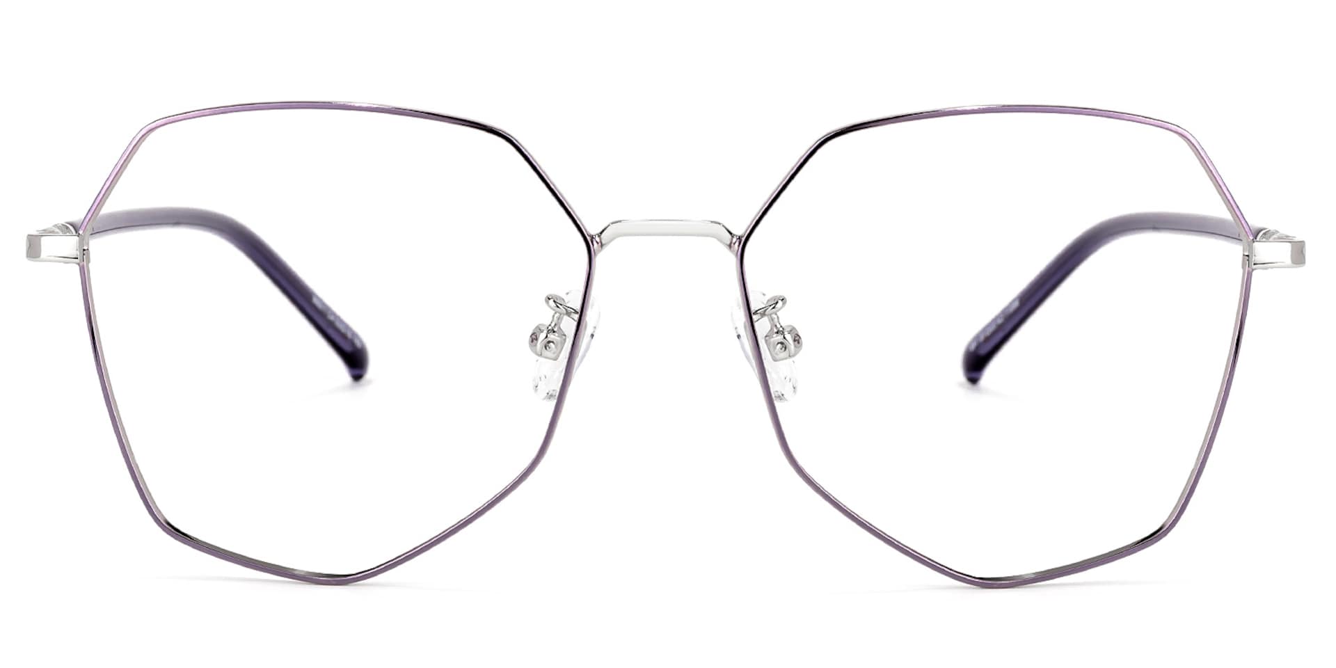 Bivins Geometric Purple Glasses | Zeelool Glasses0