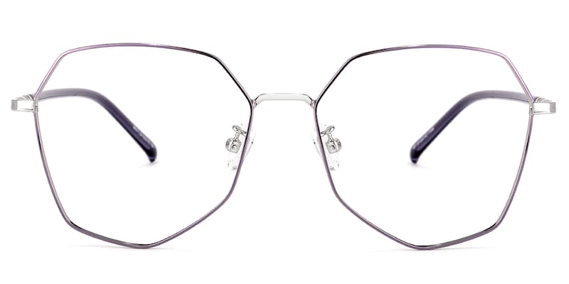 Bivins Geometric Purple Glasses | Zeelool Glasses0