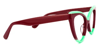 Claudette Cat Eye Burgundy Glasses6