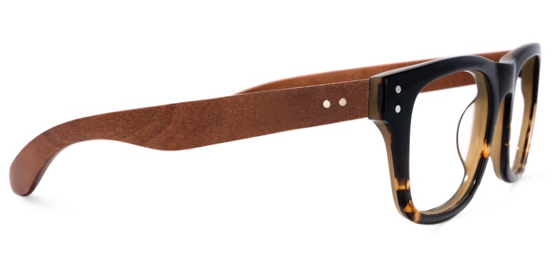 Garz Rectangle Black Glasses | Zeelool Glasses3
