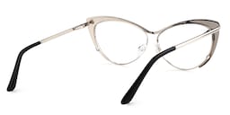 Ellen Cateye Silver Glasses5