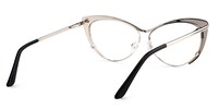 Ellen Cateye Silver Glasses4