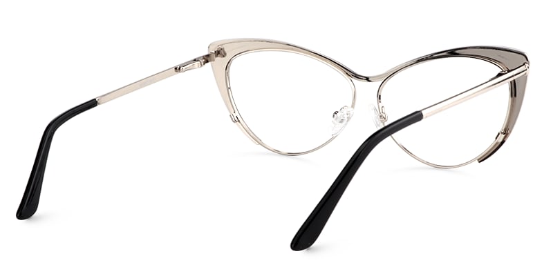 Ellen Cateye Silver Glasses | Zeelool Glasses4