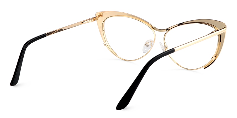 Ellen Cateye Gold Metal Frame Glasses for Women6