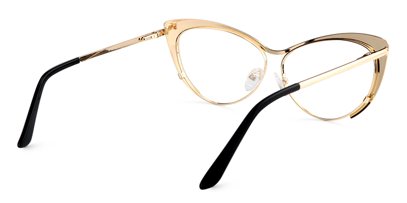 Ellen Cateye Gold Glasses | Zeelool Glasses4