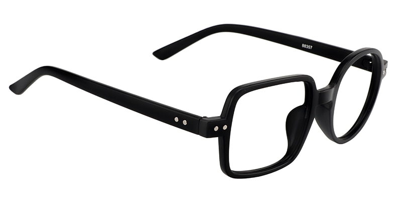 Tony Asymmetric Black Glasses  | Zeelool Glasses4