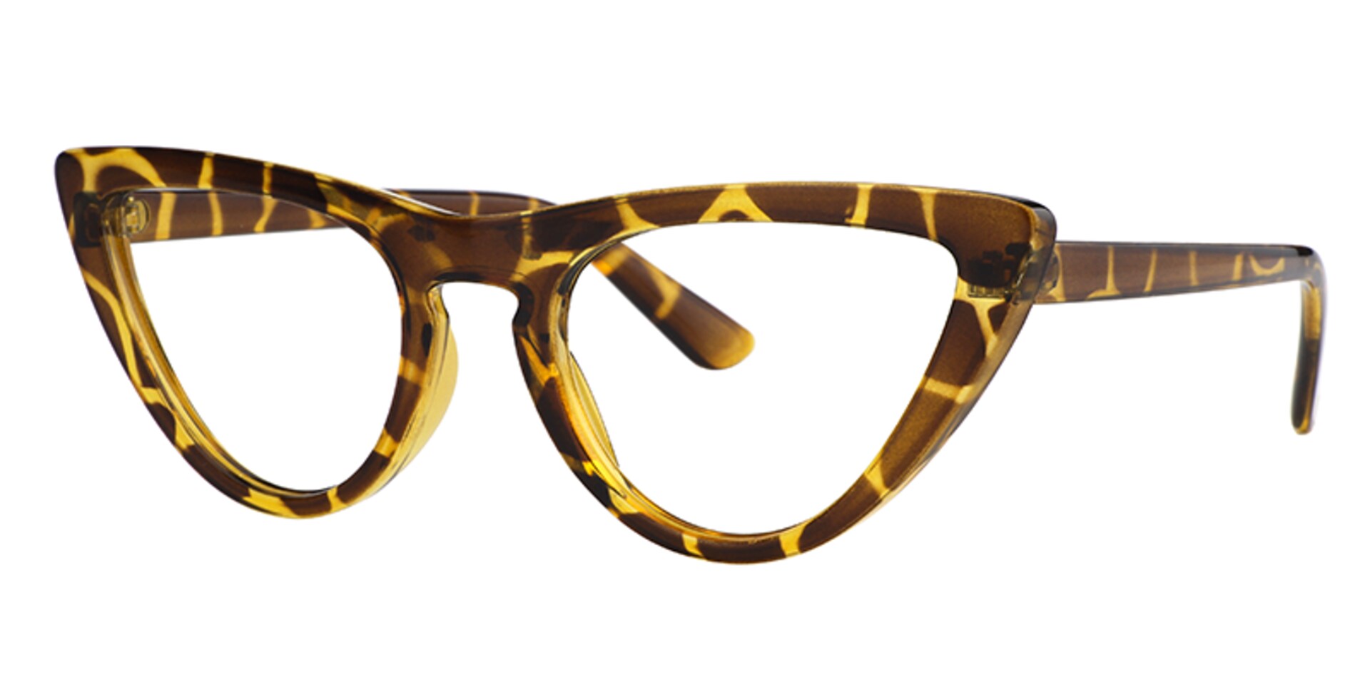 Jasmine Cat Eye Light Amber Glasses | Zeelool Glasses2