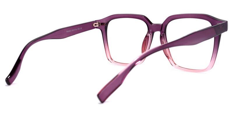 Rivera Square Purple Glasses | Zeelool Glasses4