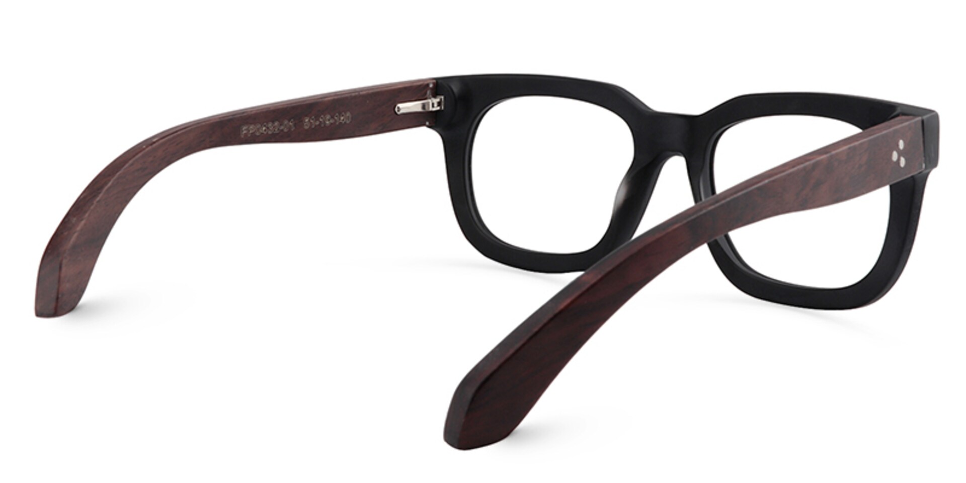 Sam Rectangle Wood Glasses | Zeelool Glasses4