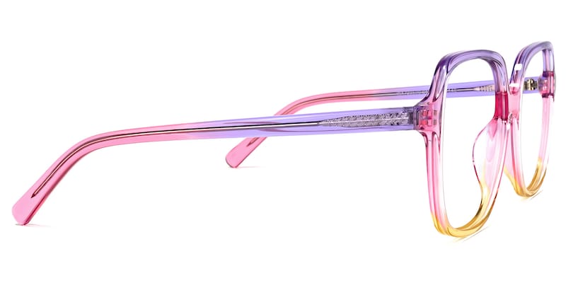 Lollipop Square Purple-Yellow Glasses | Zeelool Glasses3