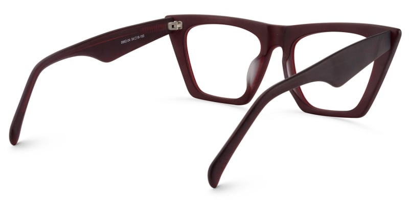 Cecile Cat Eye Red Glasses | Zeelool Glasses4