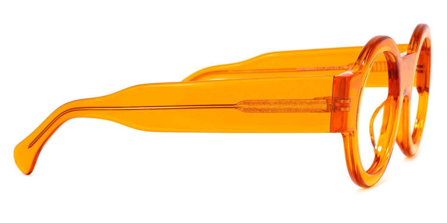 Hardnett Round Orange Glasses | Zeelool Glasses3