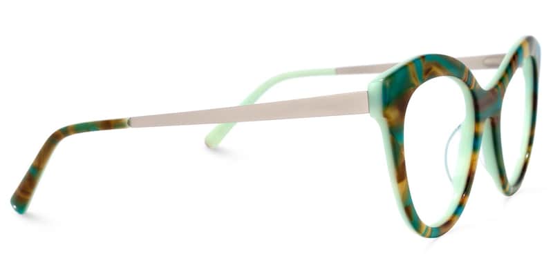 Mileva Cateye Green-Floral Glasses | Zeelool Glasses3